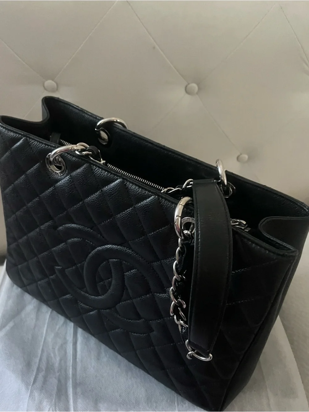 Chanel Caviar GST Silver Hardware Tote